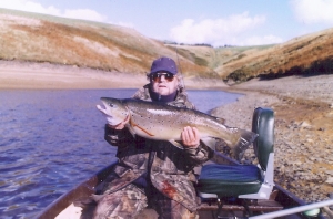 Mike Barrs with a superb 17.5lb Llyn Clywedog brown trout